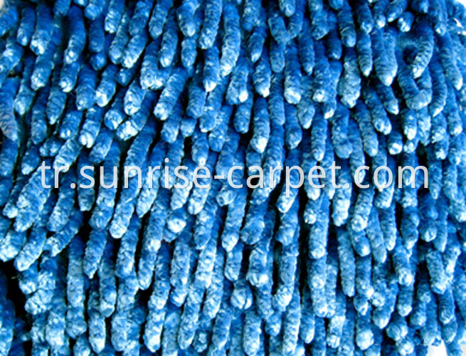 Chenille Rugs with Shining Polyester sly blue